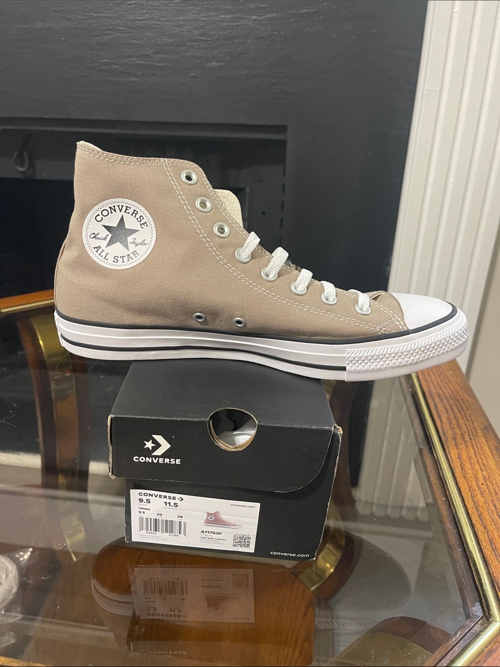 Converse All Star High Top Sneakers - Taupe Canvas